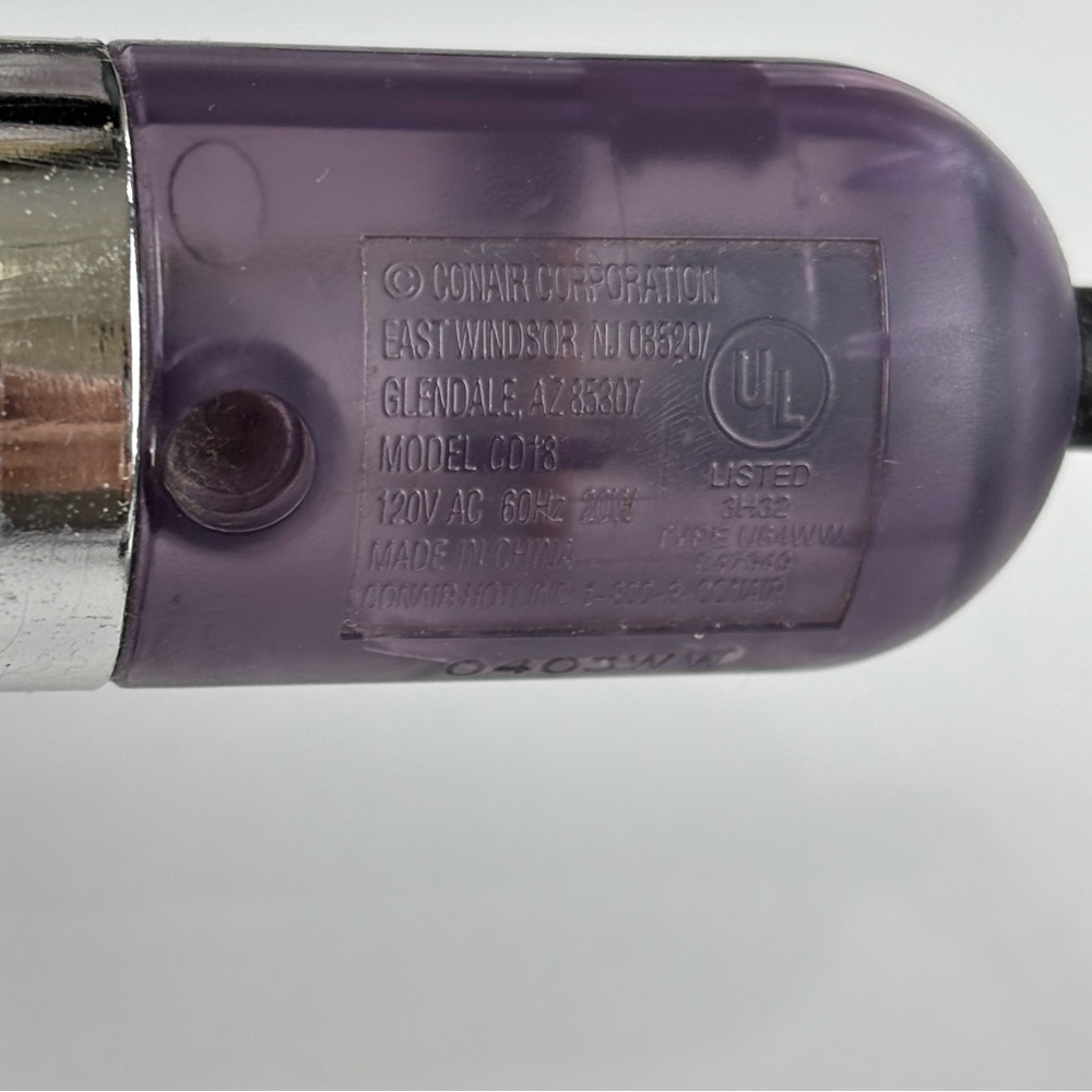 Conair Purple and Silver Curling Iron - Picture 11 of 16